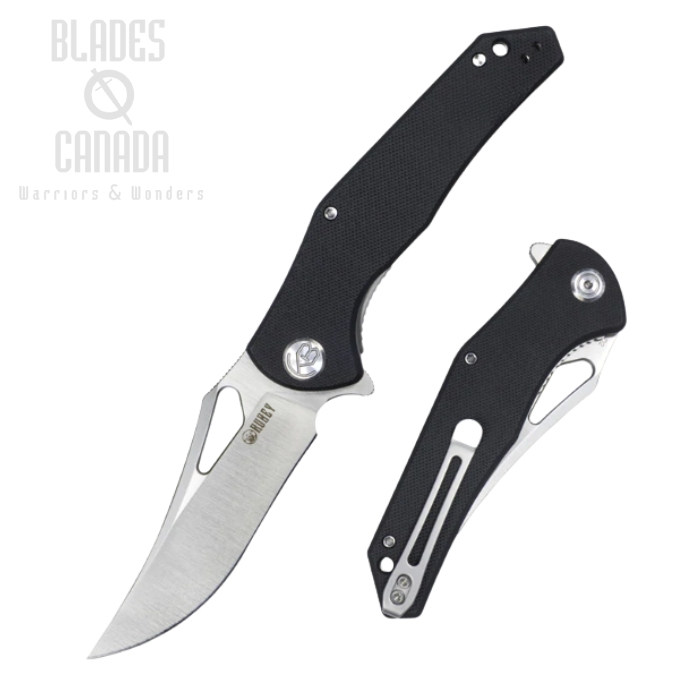 (image for) Kubey 149A Flipper Folding Knife, D2 Steel, G10 Black, KU149