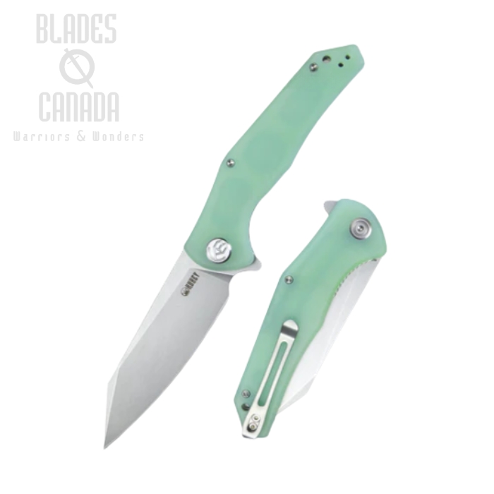 Kubey Flash Flipper Folding Knife, AUS10, G10 Jade, KU158I (image for) Kubey Flash Flipper Folding Knife, AUS10, G10 Jade, KU158I