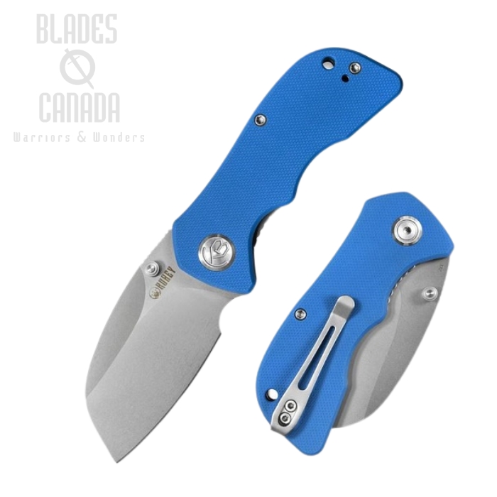 (image for) Kubey Karaji Folding Knife, D2 Sheepsfoot, G10 Blue, KU180C