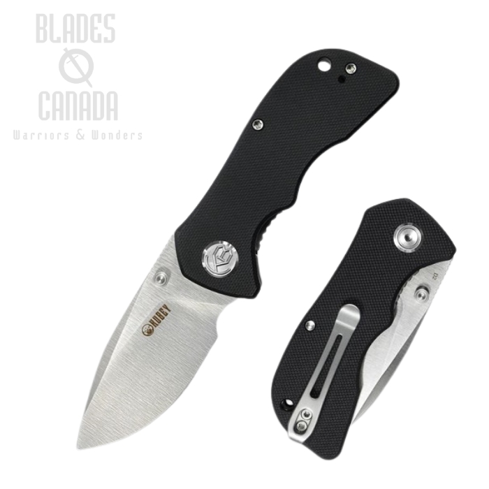 (image for) Kubey Karaji Folding Knife, D2 Satin, G10 Black, KU180E
