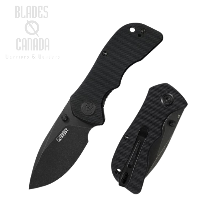 (image for) Kubey Karaji Folding Knife, D2 Black SW, G10 Black, KU180F