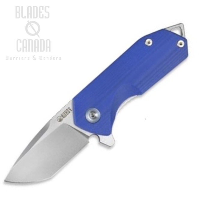 (image for) Kubey Chubby Flipper Folding Knife, D2 Steel, G10 Blue, KU203D