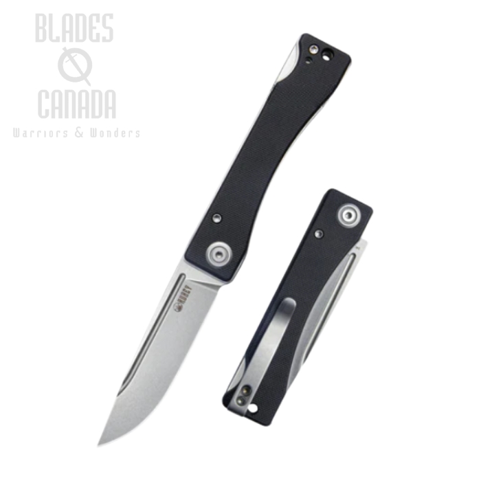 (image for) Kubey Akino Folding Knife, 14C28N, G10 Black, KU2102A