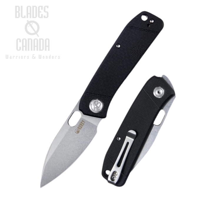 (image for) Kubey Hyde Folding Knife, 14C28N Sandvik, G10 Black, KU2104A