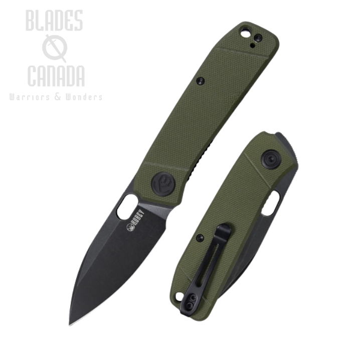 (image for) Kubey Hyde Folding Knife, 14C28N Black SW, G10 Green, KU2104B