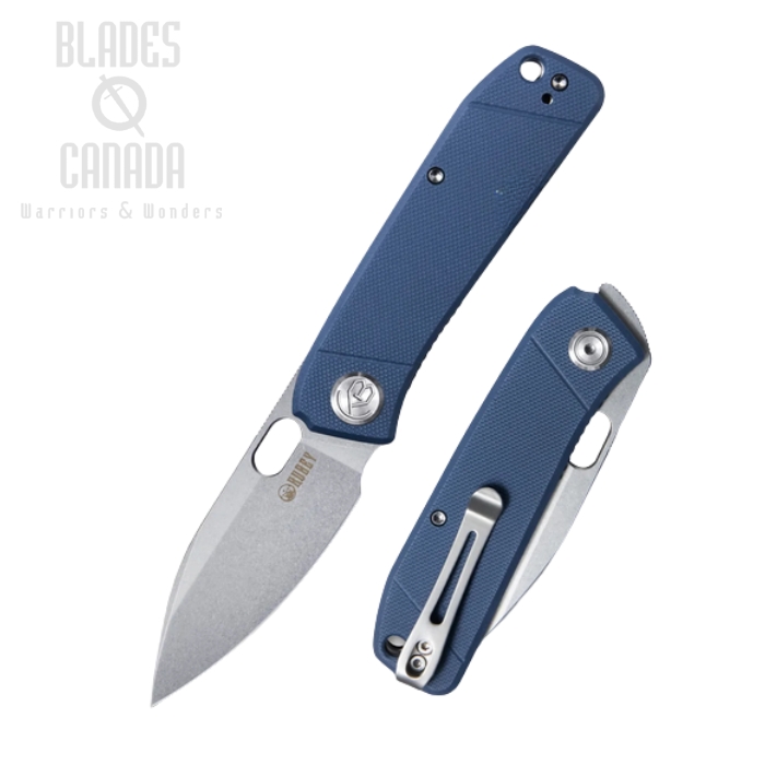 (image for) Kubey Hyde Folding Knife, 14C28N Sandvik, G10 Denim Blue, KU2104D