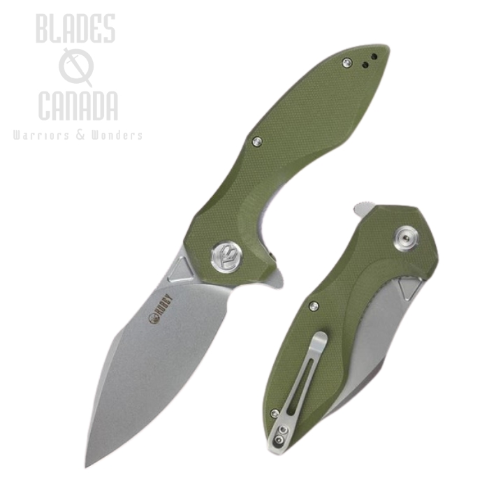 Kubey Noble Flipper Folding Knife, D2 Steel, G10 Green, KU236B (image for) Kubey Noble Flipper Folding Knife, D2 Steel, G10 Green, KU236B