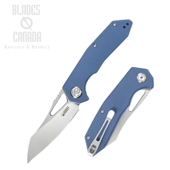 Kubey Vagrant Folding Knife, AUS 10, G10 Blue, KU291F (image for) Kubey Vagrant Folding Knife, AUS 10, G10 Blue, KU291F