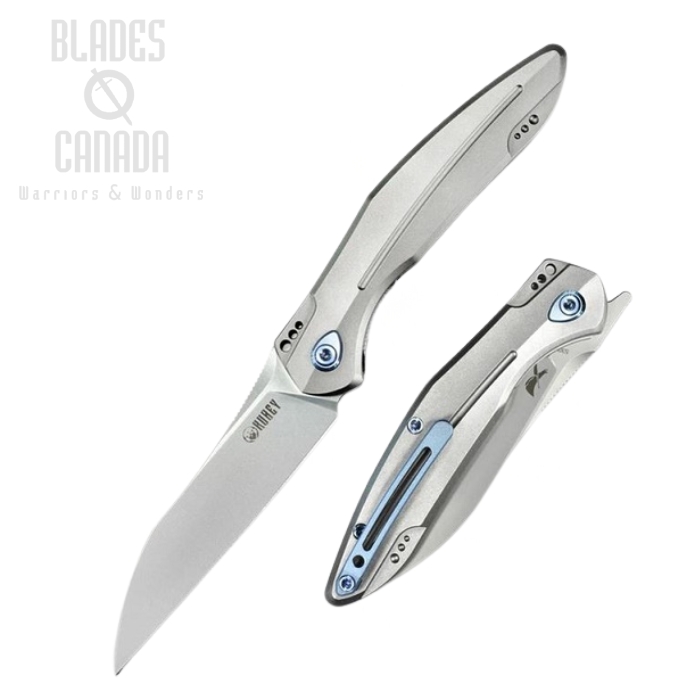 (image for) Kubey Barracuda Front Flipper Knife, S30V, Titanium, KU299