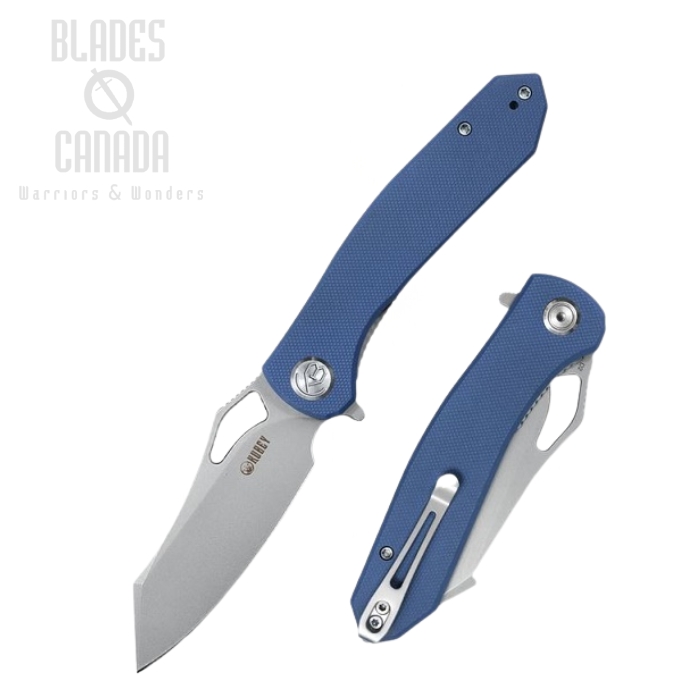 (image for) Kubey Drake Flipper Folding Knife, D2 Steel, G10 Blue, KU310E