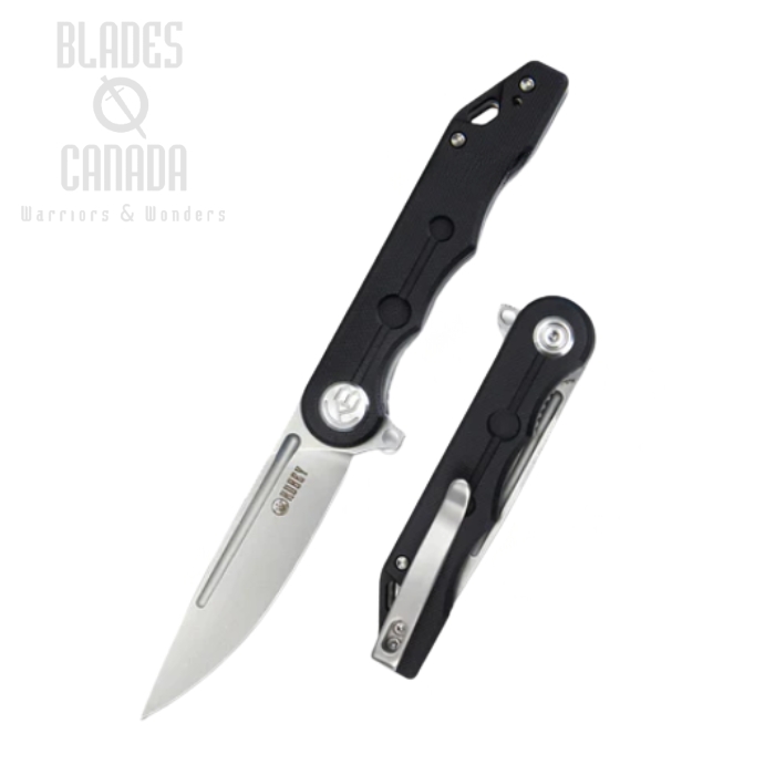Kubey Mizo Flipper Folding Knife, AUS10, G10 Black, KU312A (image for) Kubey Mizo Flipper Folding Knife, AUS10, G10 Black, KU312A
