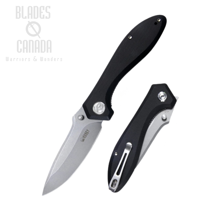 Kubey Ruckus Folding Knife, AUS10, G10 Black, KU314F (image for) Kubey Ruckus Folding Knife, AUS10, G10 Black, KU314F