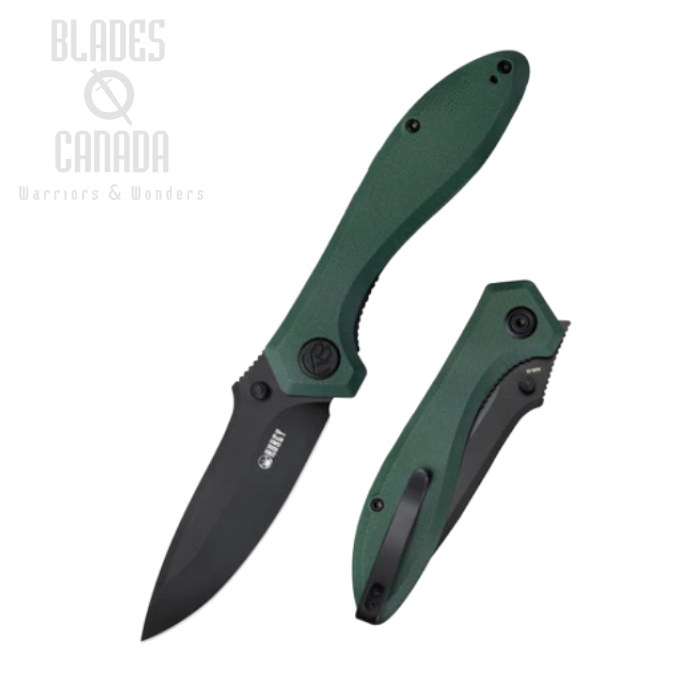 Kubey Ruckus Flipper Folding Knife, AUS10 Black, G10 Green, KU314L (image for) Kubey Ruckus Flipper Folding Knife, AUS10 Black, G10 Green, KU314L