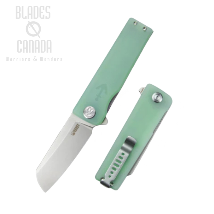 (image for) Kubey Sailor Flipper Folding Knife, AUS10, G10 Jade, KU317E