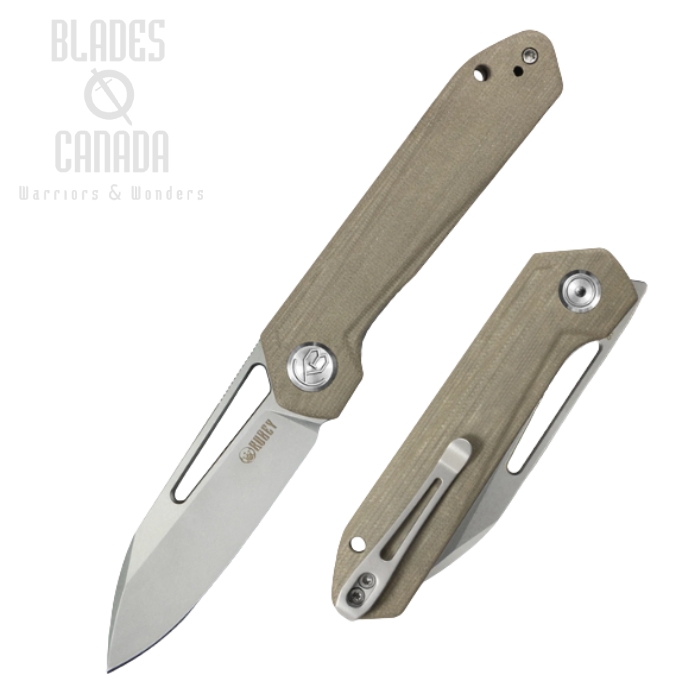 Kubey Royal Front Flipper Knife, D2 Steel, G10 Tan, KU321D (image for) Kubey Royal Front Flipper Knife, D2 Steel, G10 Tan, KU321D