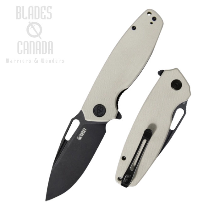 Kubey Tityus Flipper Folding Knife, D2 Black SW, G10 Ivory, KU322H (image for) Kubey Tityus Flipper Folding Knife, D2 Black SW, G10 Ivory, KU322H