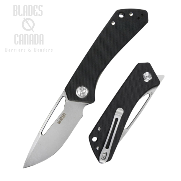 (image for) Kubey Front Flipper Folding Knife, D2 Steel, G10 Black, KU331A