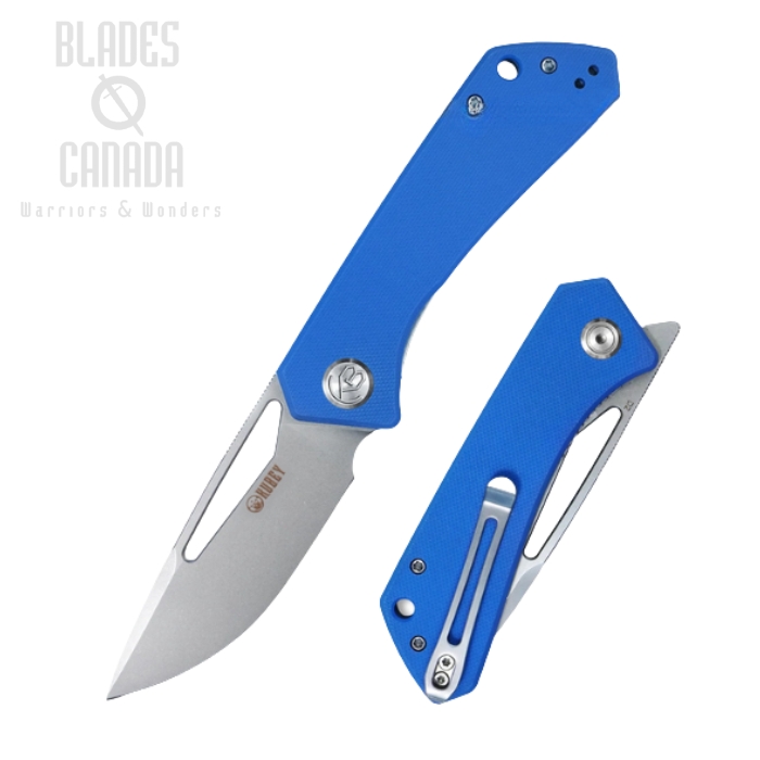 (image for) Kubey Front Flipper Folding Knife, D2 Steel, G10 Blue, KU331B