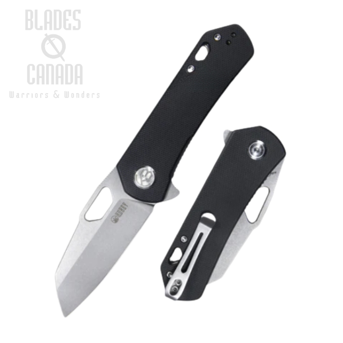 (image for) Kubey Duroc Flipper Folding Knife, AUS10, G10 Black, KU332I