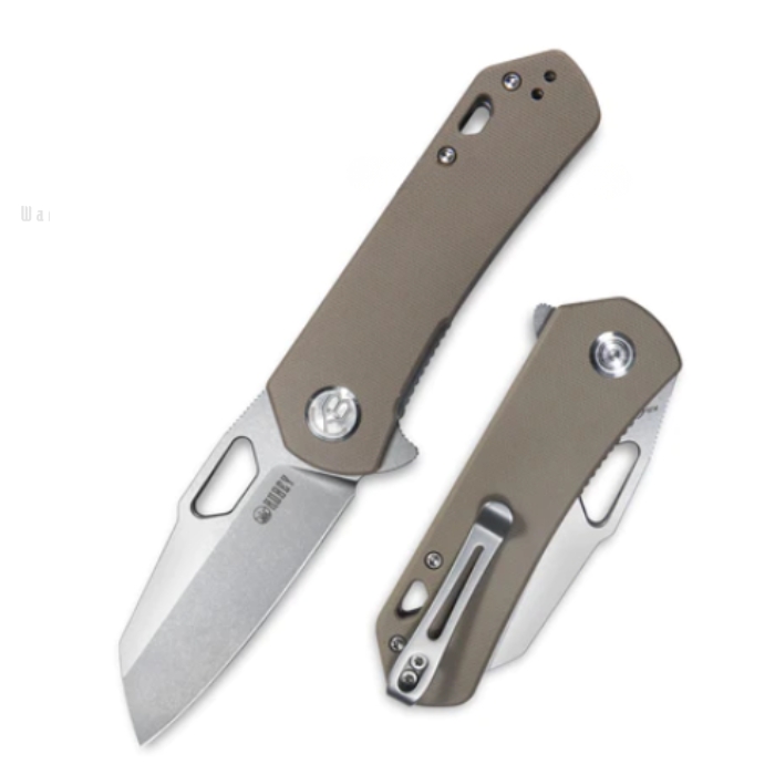 (image for) Kubey Duroc Flipper Folding Knife, AUS10, G10 Tan, KU332K