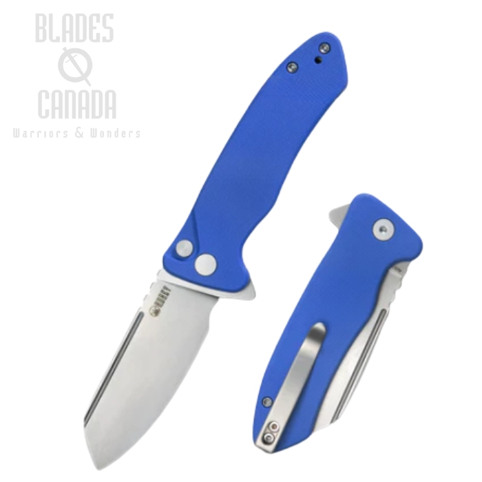 (image for) Kubey Creon Flipper Folding Knife, AUS10, G10 Blue, KU336C