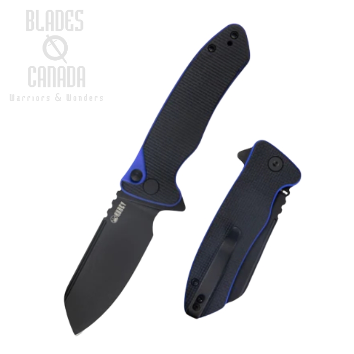 (image for) Kubey Creon Flipper Folding Knife, AUS10 Black, G10 Black, KU336D
