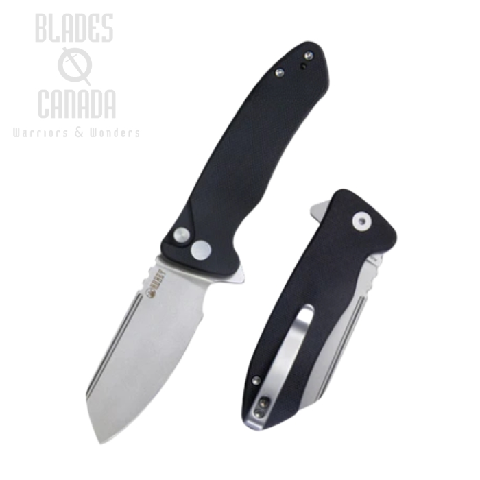 (image for) Kubey Creon Flipper Folding Knife, AUS10, G10 Black, KU336E