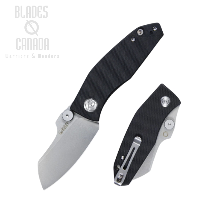 (image for) Kubey Monsterdog Flipper Folding Knife, 14C28N Bead Blast, G10 Black, KU337A
