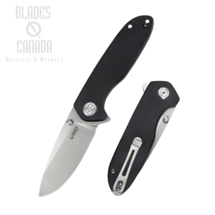(image for) Kubey Belus Flipper Folding Knife, AUS10, G10 Black, KU342A