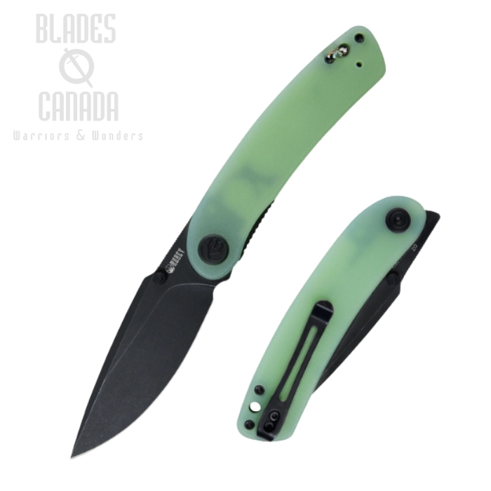 Kubey Momentum Flipper Folding Knife, D2 Black SW, G10 Jade, KU344C (image for) Kubey Momentum Flipper Folding Knife, D2 Black SW, G10 Jade, KU344C
