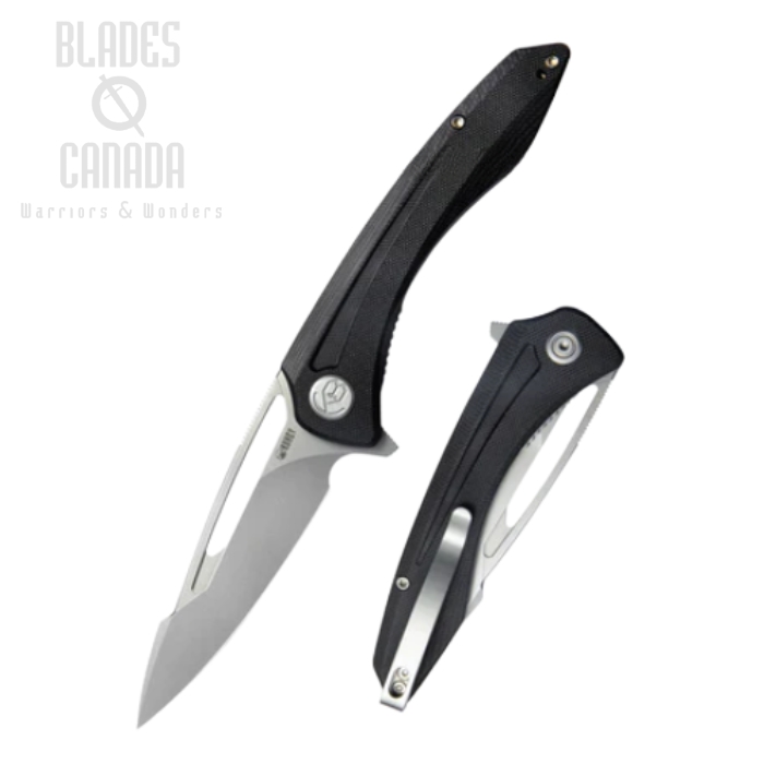 (image for) Kubey Merced Flipper Folding Knife, AUS10, G10 Black, KU345A