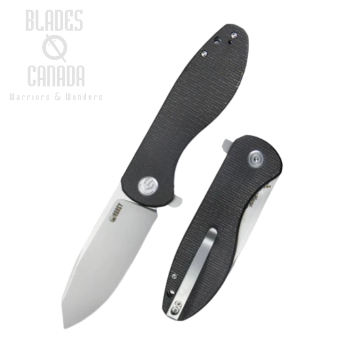 (image for) Kubey Master Chief Flipper Folding Knife, AUS10, Micarta Black, KU358H