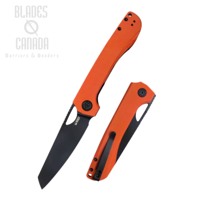 Kubey Elang Folding Knife, AUS10 Black, G10 Orange, KU365B (image for) Kubey Elang Folding Knife, AUS10 Black, G10 Orange, KU365B