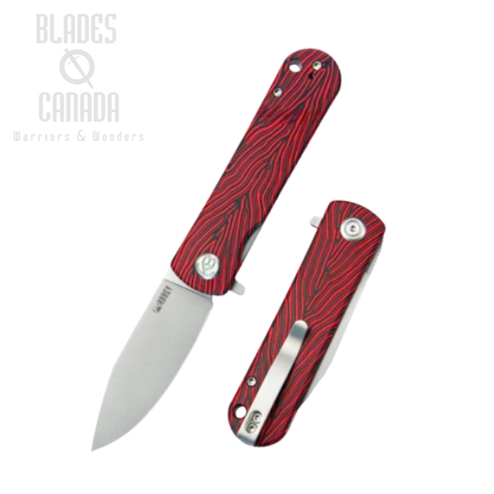 Kubey NEO Flipper Folding Knife, AUS10, G10 Black/Red, KU371E (image for) Kubey NEO Flipper Folding Knife, AUS10, G10 Black/Red, KU371E