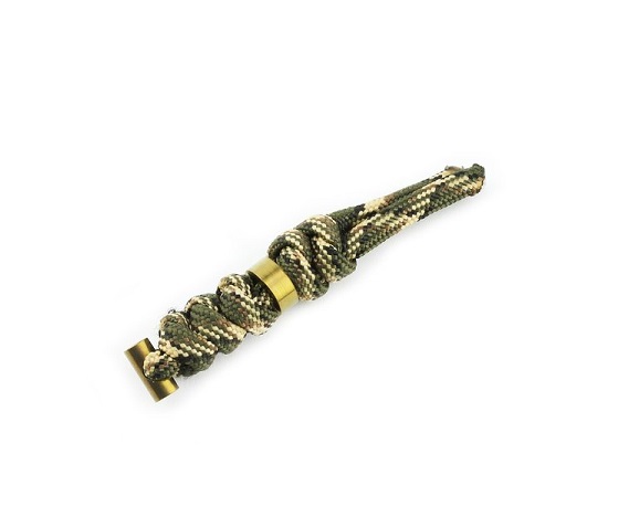 Chris Reeve Sebenza Large Lanyard, Franklin Camo, Gold Bead