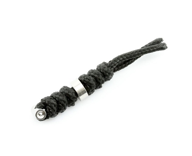 Chris Reeve Sebenza Large Lanyard, Black, Silver Bead