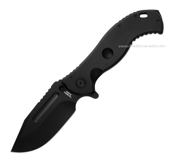 Halfbreed Large Bush Flipper Folding Knife, S35VN Black, Titanium Black, LBF-01