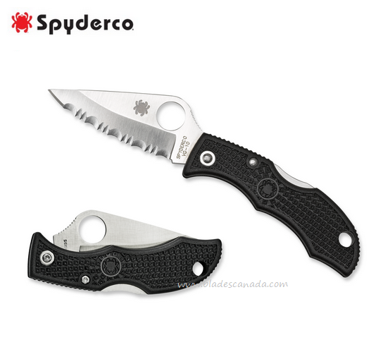 Spyderco LadyBug 3 Folding Knife, VG10 SpyderEdge, FRN Black, LBKS3 - Click Image to Close