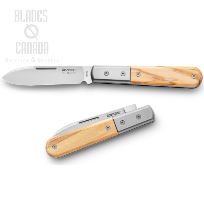 Lion Steel Barlow Roundhead Slipjoint Knife, M390, Olive Wood, CK0111 UL