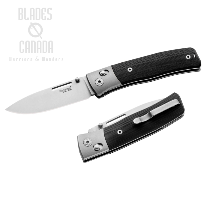 (image for) Lion Steel Nini Crossbar Lock Folding Knife, M390 Satin, G10 Black, NN2 GBK