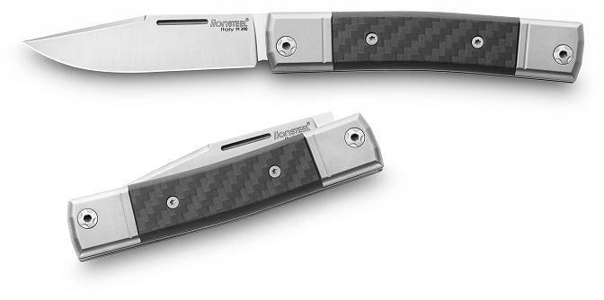 Lion Steel BestMAN Slipjoint Single Clip Folding Knife, M390, Carbon Fiber, BM1 CF - Click Image to Close