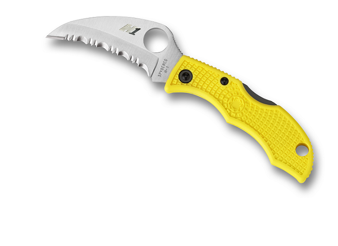 Spyderco Ladybug 3 Hawkbill Salt Folding Knife, H1 Steel, FRN, LYLS3HB