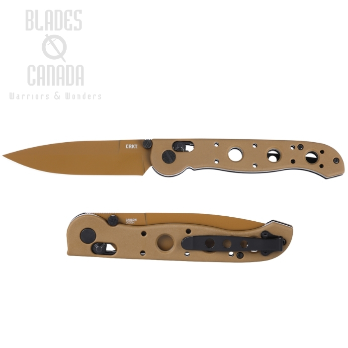 CRKT M16-03XD Crossbar Lock Folding Knife, D2 Desert Tan, Grivory Desert Tan