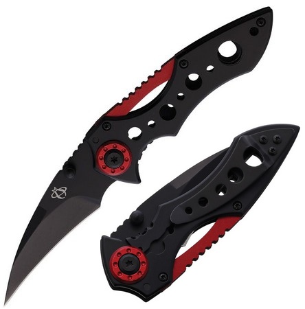 Mantis Isosceles Folding Knife, AUS 8, Stainless Handle, MR1
