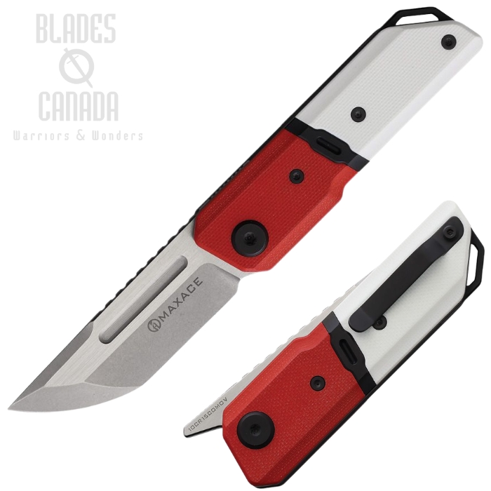 (image for) Maxace Capsule 2 Folding Knife, Two-tone Blade, G0 Red/White, MM272A