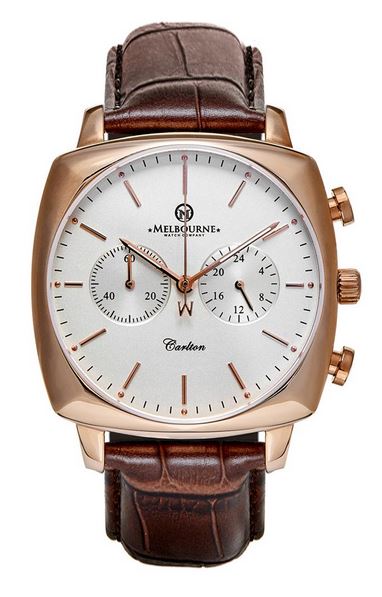 Melbourne Carlton Chronograph Rose Gold - Silver