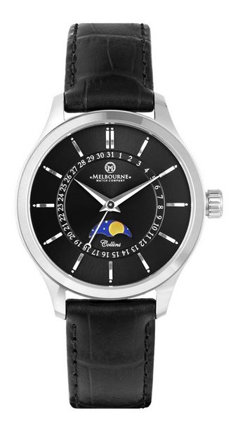 Melbourne Collins 38 Moonphase - Black