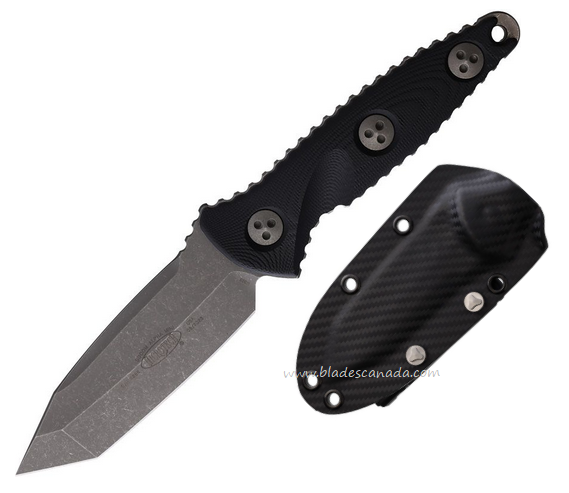 Microtech Socom Alpha Mini T/E AP Fixed Blade Knife, M390, G10 Black, 114M10AP