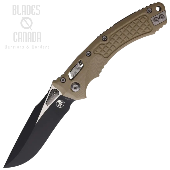 Microtech Amphibian S/E Ram Lok Folding Knife, M390 Two-Tone, G10 Tan Frag, 137RL-1 FRGTTA