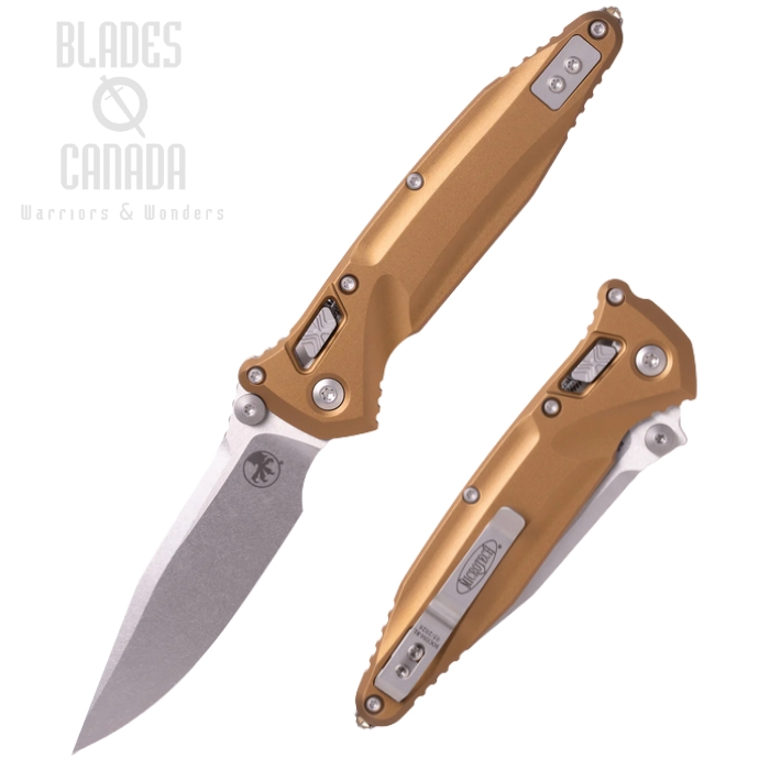 (image for) Microtech Socom Delta RAM-LOK Folding Knife, M390 SW, Alumium Tan, 159RL-10TA